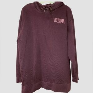 VS Victoria Sport Tunic Sweatshirt Hoodie Maroon/Purple Size Large